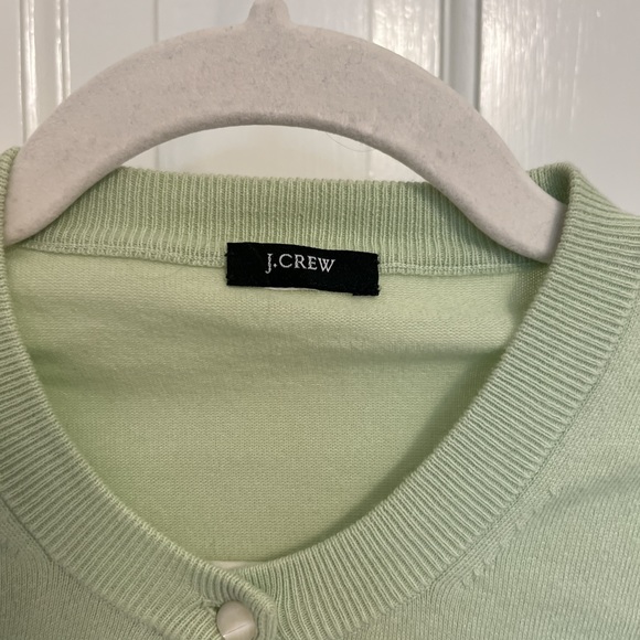 J Crew Light Green Cardigan Sweater Small - Picture 2 of 2